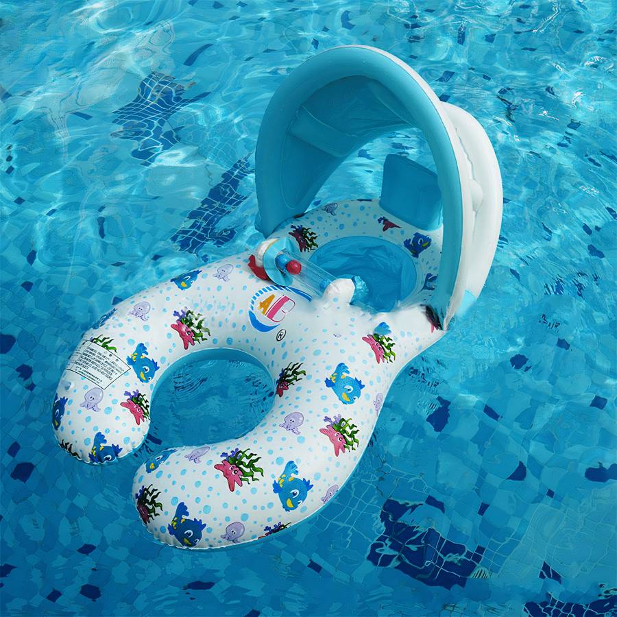 Bouée pour bébé parasol de couleur blanc
