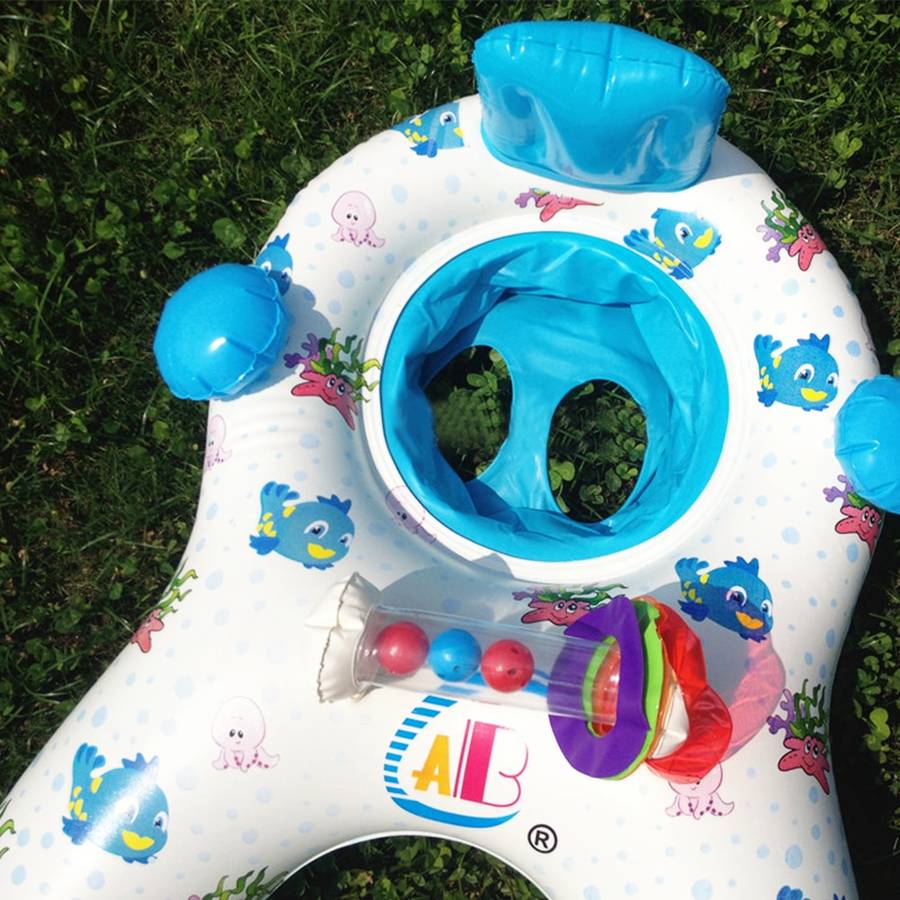 Bouée pour bébé parasol de couleur blanc