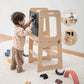 Tour d'observation Enfant Montessori - 3 en 1 - Pliable en Table d'activités - Tableau dessin