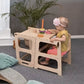 Tour d'observation Enfant Montessori - 3 en 1 - Pliable en Table d'activités - Tableau dessin
