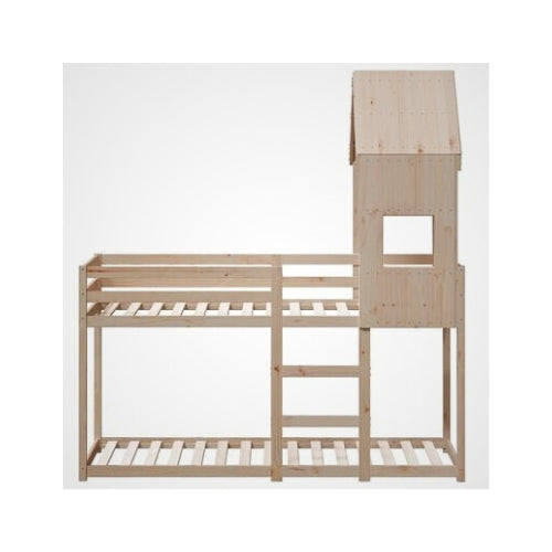 Lit cabane superposé enfant 90 x 190 cm | 80 x 200 cm | 75 x 190 cm en bois massif