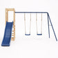 Balançoire double avec Toboggan et Echelle d’escalade – Enfant 3-8 ans - Aire de jeux Montessori sécurité & joie au jardin - Livraison Octobre 2025
