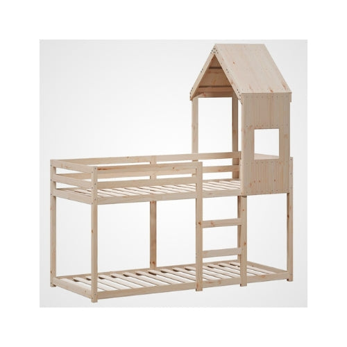 Lit cabane superposé enfant 90 x 190 cm | 80 x 200 cm | 75 x 190 cm en bois massif