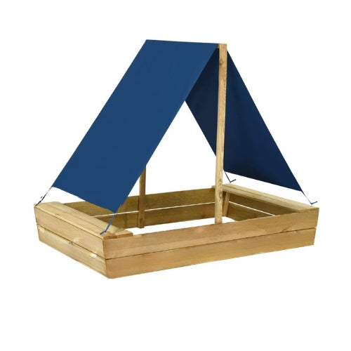 Bac à sable en bois avec Toile d'Ombrage | Aire de Jeux d'extérieur pour enfants (1-8 ans)