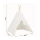 Tipi enfant Montessori en bois blanc avec fenêtre et sac - Tente chambre 3-7 ans
