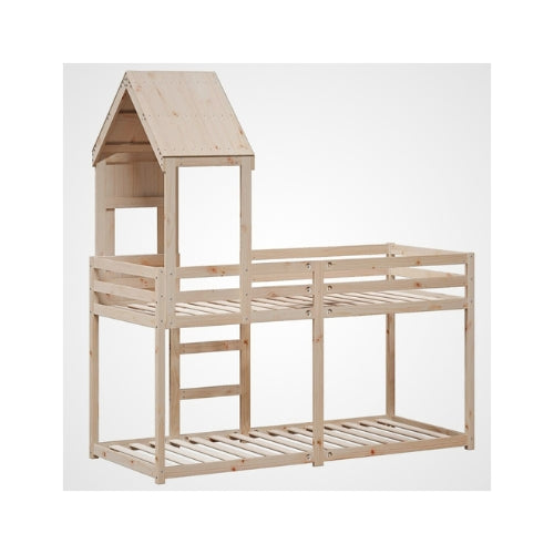 Lit cabane superposé enfant 90 x 190 cm | 80 x 200 cm | 75 x 190 cm en bois massif