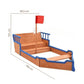 Bac à sable bateau pirate en bois 190x94.5 cm – Jeu extérieur créatif 3-9 ans