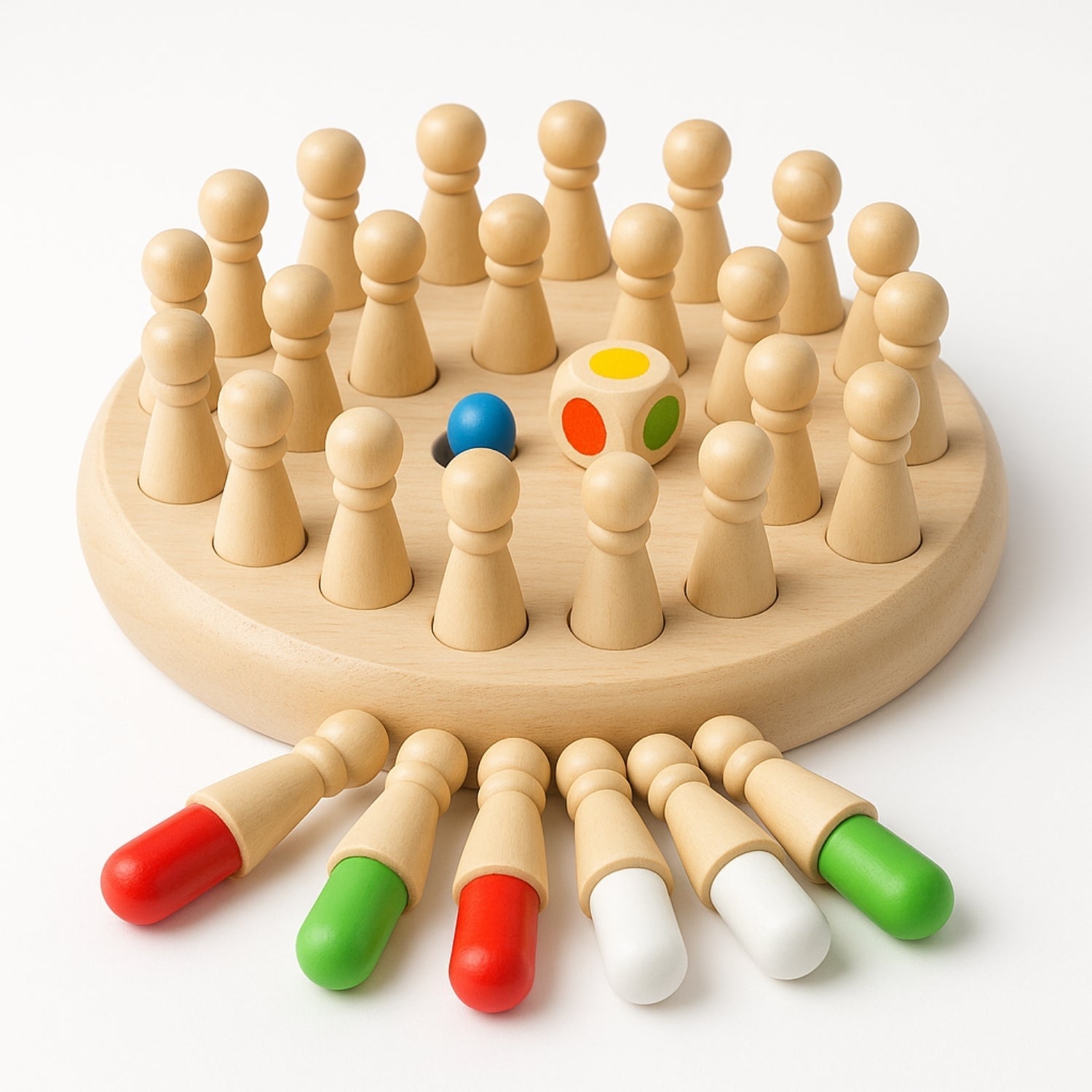 Jeu Memoire des Couleurs en bois - Jeu memory